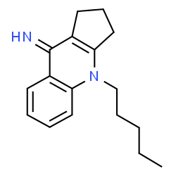ChemSpider 2D Image | 4-Pentyl-1,2,3,4-tetrahydro-9H-cyclopenta[b]quinolin-9-imine | C17H22N2