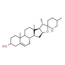 ChemSpider 2D Image | (9xi,10xi,13xi,22alpha)-Spirosol-5-en-3-ol | C27H43NO2