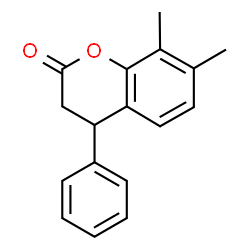 ChemSpider 2D Image | 7,8-Dimethyl-4-phenyl-2-chromanone | C17H16O2
