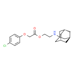 ChemSpider 2D Image | 2-[(3s,5s,7s)-Adamantan-1-ylamino]ethyl (4-chlorophenoxy)acetate | C20H26ClNO3