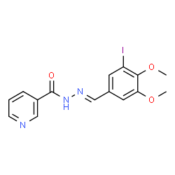 ChemSpider 2D Image | N'-[(E)-(3-Iodo-4,5-dimethoxyphenyl)methylene]nicotinohydrazide | C15H14IN3O3