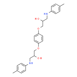 ChemSpider 2D Image | 3,3'-[1,4-Phenylenebis(oxy)]bis{1-[(4-methylphenyl)amino]-2-propanol} | C26H32N2O4