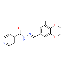ChemSpider 2D Image | N'-[(E)-(3-Iodo-4,5-dimethoxyphenyl)methylene]isonicotinohydrazide | C15H14IN3O3