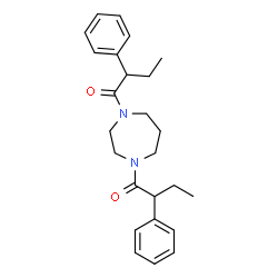 ChemSpider 2D Image | 1,1'-(1,4-Diazepane-1,4-diyl)bis(2-phenyl-1-butanone) | C25H32N2O2