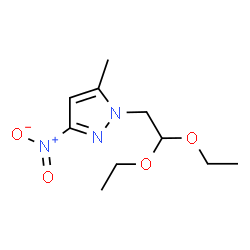 ChemSpider 2D Image | 1-(2,2-diethoxyethyl)-5-methyl-3-nitropyrazole | C10H17N3O4