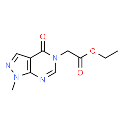 ChemSpider 2D Image | ethyl 2-{1-methyl-4-oxopyrazolo[3,4-d]pyrimidin-5-yl}acetate | C10H12N4O3