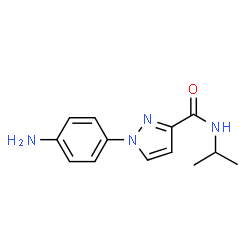ChemSpider 2D Image | 1-(4-AMINOPHENYL)-N-ISOPROPYLPYRAZOLE-3-CARBOXAMIDE | C13H16N4O