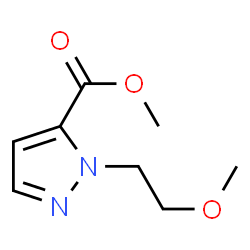 ChemSpider 2D Image | Methyl 1-(2-methoxyethyl)-1H-pyrazole-5-carboxylate | C8H12N2O3