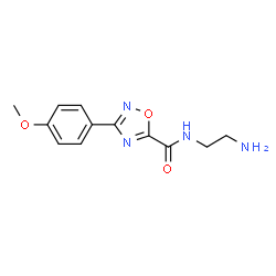 ChemSpider 2D Image | N-(2-Aminoethyl)-3-(4-methoxyphenyl)-1,2,4-oxadiazole-5-carboxamide | C12H14N4O3