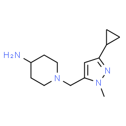 ChemSpider 2D Image | 1-[(5-cyclopropyl-2-methylpyrazol-3-yl)methyl]piperidin-4-amine | C13H22N4