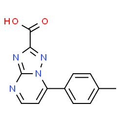ChemSpider 2D Image | 7-(4-Methylphenyl)[1,2,4]triazolo[1,5-a]pyrimidine-2-carboxylic acid | C13H10N4O2