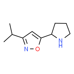 ChemSpider 2D Image | 3-Isopropyl-5-(2-pyrrolidinyl)-1,2-oxazole | C10H16N2O