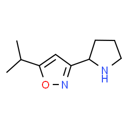 ChemSpider 2D Image | 5-Isopropyl-3-(pyrrolidin-2-yl)isoxazole | C10H16N2O