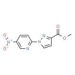 ChemSpider 2D Image | Methyl 1-(5-nitro-2-pyridinyl)-1H-pyrazole-3-carboxylate | C10H8N4O4