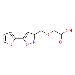 ChemSpider 2D Image | {[5-(2-Furyl)-1,2-oxazol-3-yl]methoxy}acetic acid | C10H9NO5