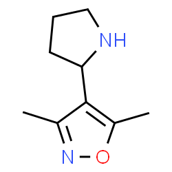 ChemSpider 2D Image | 3,5-Dimethyl-4-(pyrrolidin-2-yl)isoxazole | C9H14N2O