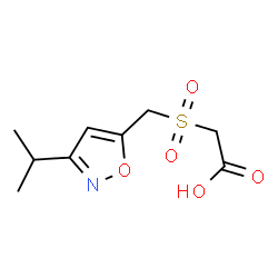 ChemSpider 2D Image | {[(3-Isopropyl-1,2-oxazol-5-yl)methyl]sulfonyl}acetic acid | C9H13NO5S