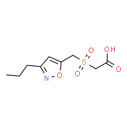 ChemSpider 2D Image | {[(3-Propyl-1,2-oxazol-5-yl)methyl]sulfonyl}acetic acid | C9H13NO5S
