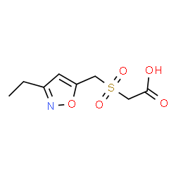ChemSpider 2D Image | {[(3-Ethyl-1,2-oxazol-5-yl)methyl]sulfonyl}acetic acid | C8H11NO5S