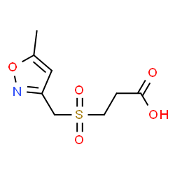 ChemSpider 2D Image | 3-{[(5-Methyl-1,2-oxazol-3-yl)methyl]sulfonyl}propanoic acid | C8H11NO5S