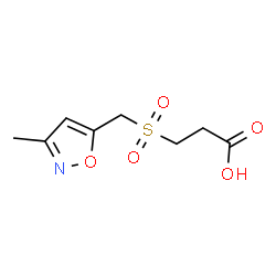 ChemSpider 2D Image | 3-{[(3-Methyl-1,2-oxazol-5-yl)methyl]sulfonyl}propanoic acid | C8H11NO5S