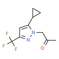 ChemSpider 2D Image | 1-[5-Cyclopropyl-3-(trifluoromethyl)-1H-pyrazol-1-yl]acetone | C10H11F3N2O