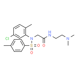 ChemSpider 2D Image | 2-[N-(5-chloro-2-methylphenyl)-4-methylbenzenesulfonamido]-N-[2-(dimethylamino)ethyl]acetamide | C20H26ClN3O3S