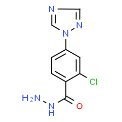 ChemSpider 2D Image | 2-Chloro-4-(1H-1,2,4-triazol-1-yl)benzohydrazide | C9H8ClN5O