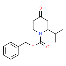 ChemSpider 2D Image | Benzyl 2-isopropyl-4-oxo-1-piperidinecarboxylate | C16H21NO3
