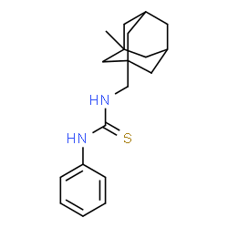 ChemSpider 2D Image | 1-[(3-Methyladamantan-1-yl)methyl]-3-phenylthiourea | C19H26N2S
