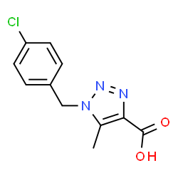 ChemSpider 2D Image | 1-(4-Chlorobenzyl)-5-methyl-1H-1,2,3-triazole-4-carboxylic acid | C11H10ClN3O2
