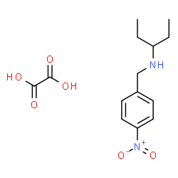ChemSpider 2D Image | N-(4-Nitrobenzyl)-3-pentanamine ethanedioate (1:1) | C14H20N2O6