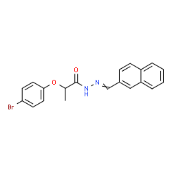 ChemSpider 2D Image | 2-(4-Bromophenoxy)-N'-(2-naphthylmethylene)propanehydrazide | C20H17BrN2O2