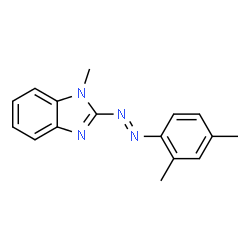 ChemSpider 2D Image | (2,4-Dimethyl-phenyl)-(1-methyl-1H-benzoimidazol-2-yl)-diazene | C16H16N4