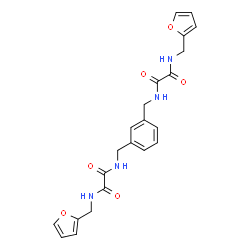 ChemSpider 2D Image | N~1~,N~1~'-[1,3-Phenylenebis(methylene)]bis[N~2~-(2-furylmethyl)ethanediamide] | C22H22N4O6