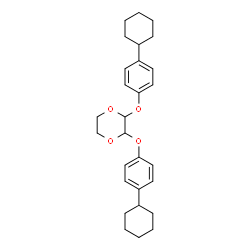 ChemSpider 2D Image | 2,3-Bis(4-cyclohexylphenoxy)-1,4-dioxane | C28H36O4