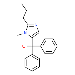 ChemSpider 2D Image | (1-Methyl-2-propyl-1H-imidazol-5-yl)(diphenyl)methanol | C20H22N2O