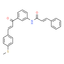 ChemSpider 2D Image | (2E)-N-(3-{(2E)-3-[4-(Methylsulfanyl)phenyl]-2-propenoyl}phenyl)-3-phenylacrylamide | C25H21NO2S