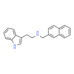 ChemSpider 2D Image | 2-(1H-Indol-3-yl)-N-(2-naphthylmethyl)ethanamine | C21H20N2