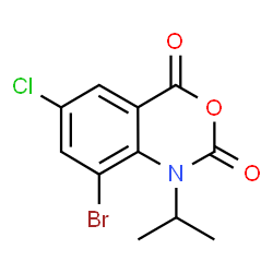 ChemSpider 2D Image | 8-Bromo-6-chloro-1-isopropyl-2H-3,1-benzoxazine-2,4(1H)-dione | C11H9BrClNO3