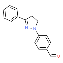 ChemSpider 2D Image | 4-(3-Phenyl-4,5-dihydro-pyrazol-1-yl)-benzaldehyde | C16H14N2O