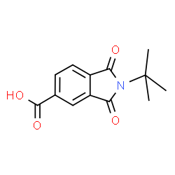 ChemSpider 2D Image | 2-tert-butyl-1,3-dioxoisoindole-5-carboxylic acid | C13H13NO4