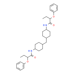 ChemSpider 2D Image | N,N'-(Methylenedi-4,1-cyclohexanediyl)bis(2-phenoxybutanamide) | C33H46N2O4
