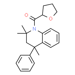 ChemSpider 2D Image | Tetrahydro-2-furanyl(2,2,4-trimethyl-4-phenyl-3,4-dihydro-1(2H)-quinolinyl)methanone | C23H27NO2