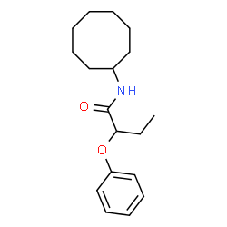 ChemSpider 2D Image | N-Cyclooctyl-2-phenoxybutanamide | C18H27NO2