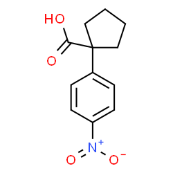 ChemSpider 2D Image | 1-(4-Nitrophenyl)cyclopentanecarboxylic acid | C12H13NO4