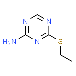 ChemSpider 2D Image | 4-(Ethylsulfanyl)-1,3,5-triazin-2-amine | C5H8N4S
