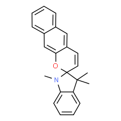 ChemSpider 2D Image | 1',3',3'-Trimethyl-1',3'-dihydrospiro[benzo[g]chromene-2,2'-indole] | C23H21NO