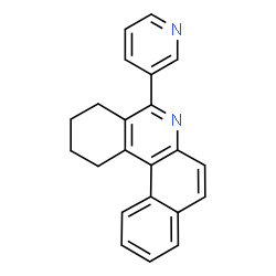 ChemSpider 2D Image | 5-(3-Pyridinyl)-1,2,3,4-tetrahydrobenzo[a]phenanthridine | C22H18N2