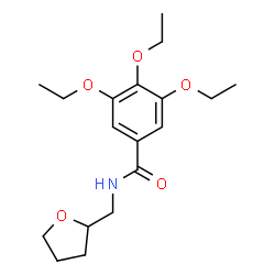 ChemSpider 2D Image | 3,4,5-Triethoxy-N-(tetrahydro-2-furanylmethyl)benzamide | C18H27NO5
